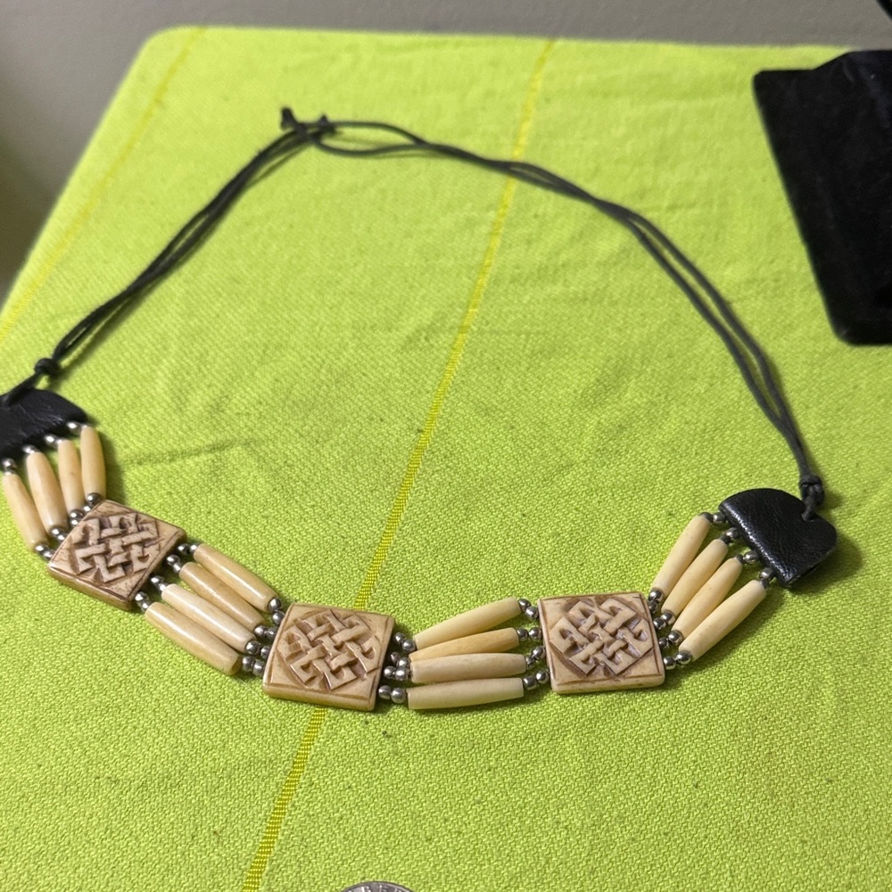 Artisan Black and Cream Necklace